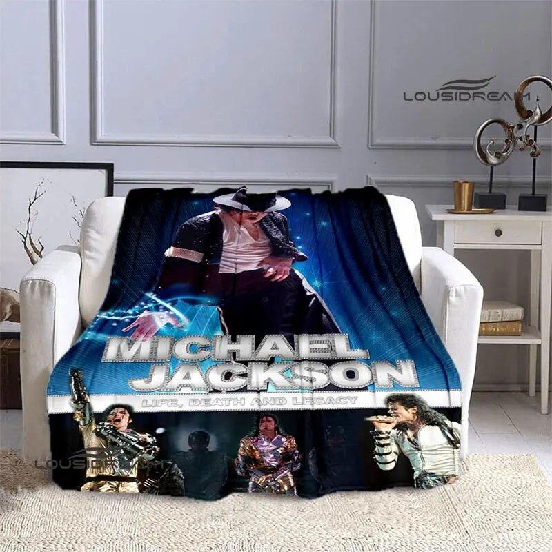 

Одеяло с фланцевым принтом Майкла Джексона в стиле ретро, ​​одеяла для кроватей, одеяло для подарка на все сезоны