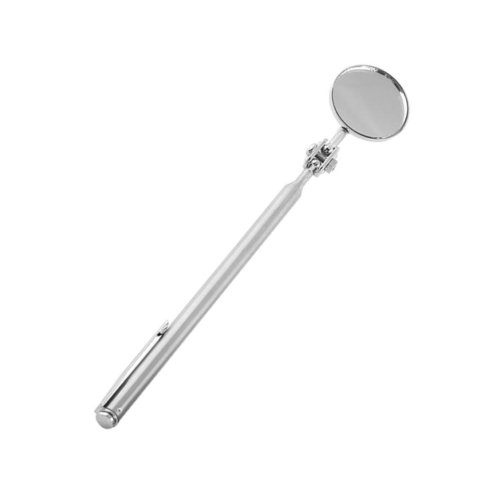 Car Telescopic Inspection Mirror Extending Detection Round Lens Hand Tool 30*600mm Pen Clip