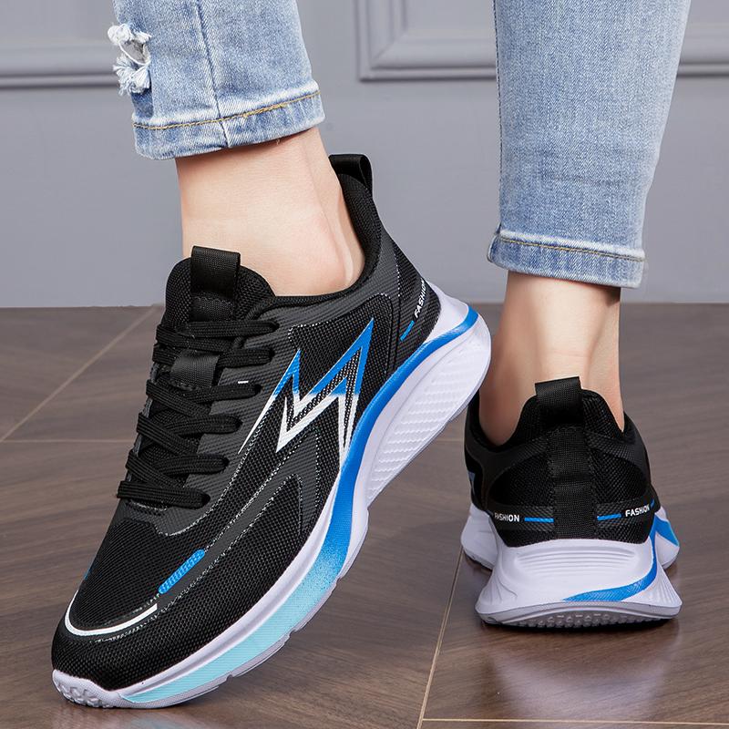 Women's Running Shoes Thick-soled Anti-slip Casual Shoes Women Soft Lace-up Lightweight Breathable Sports Shoes Women
