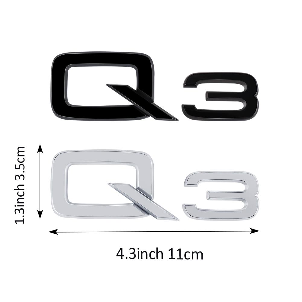 Q8 Car Body Rear Trunk Emblem Sticker Letters Auto Tail Badge Decal For A8 Q3 Q5 Q7 A4L A6L A8L  A4 B8 B6 B7 B9 8P 8V QUATTRO RS3
