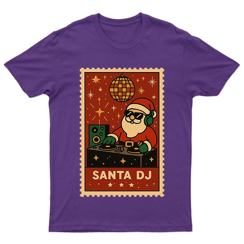 Santa DJ Christmas Retro TShirt Unisex Gift Seasonal Funny Xmas Claus Unisexs