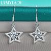 925 Sterling Silber Stern Zirkon Ohrringe Charm Schmuck