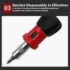 Battery-Free Mini Ratchet Screwdriver Set - Multi-Function Reversible Steel Tool with Drill Bits, Durable Home Hand Tool