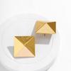 IngeSight.Z Creative Gold Color 3D Geometric Stud Earrings for Women Men Vintage Wedding Party Jewelry 2025 Valentine Day Gift