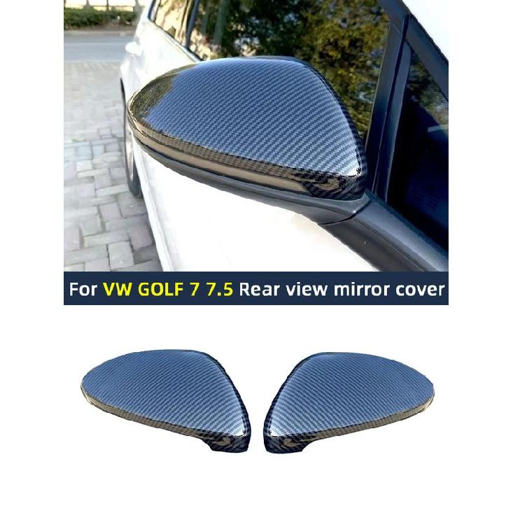 For Volkswagen VW Golf 7 MK7 7.5 GTI R GTE GTD 2013- Rearview Mirror Cover Side Mirror Caps carbon fiber Car Accessories