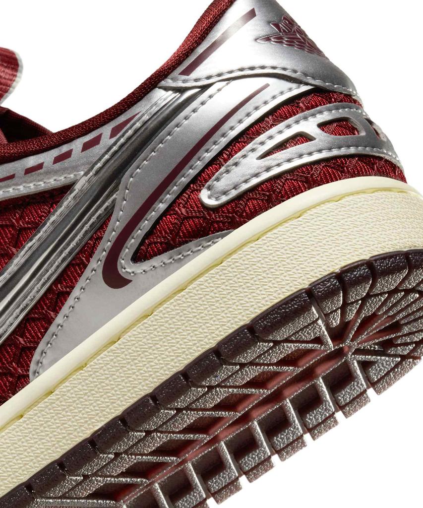 Nike Air Jordan 1 Low Method Of Make W - Dark Team Red:Metallic Silver:Coconut Milk / Hq2186-600