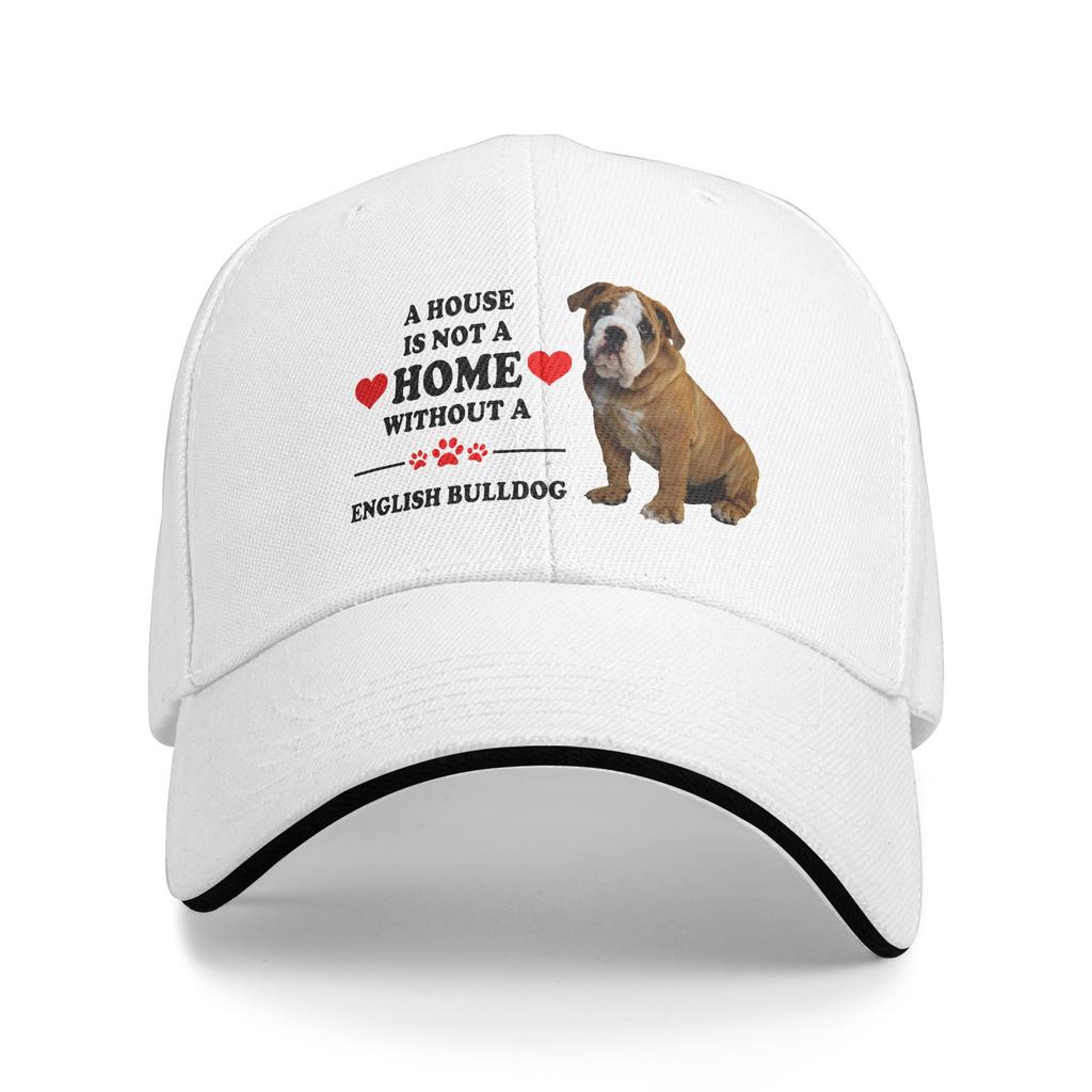 Specialanpassad Klassisk Engelsk Bulldog Basebollkeps för WoUnisex Unisex Justerbar Pappahatt Solskydd Snapback Kepsar