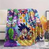 Dragon Ball Goku Print Flannel Blanket, Ultra Soft High Quality All Seasons Warm Throw, Home Decor Cozy Blanket, Perfect Christmas Gift