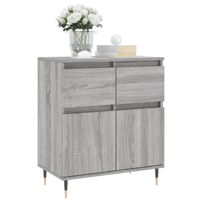VidaXL Buffet Sonoma gris 60x35x70 cm Bois d'ingénierie 831114