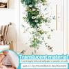 Vine Flowers Wall Sticker Removable Self-Adhesive for Door Bedroom Background Wall Floral Home Decor Art