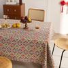 Amerikanische Retro-Tischdecke aus Baumwolle und Leinen, leichte Luxus-Ölgemälde-Jacquard, dekorative Tischdecke, Couchtischmatte, Abdeckung, rechteckig, Esstisch