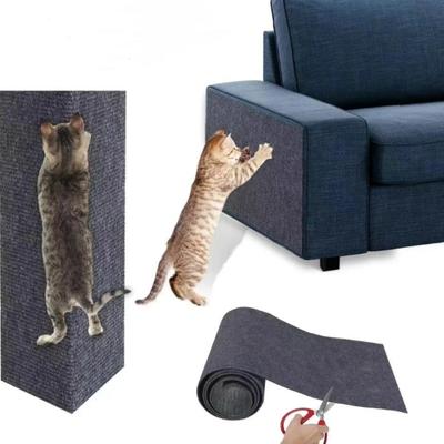 Cat Scratching Mat Self-Adhesive Trimmable Carpet Cat Scratching Post Carpet for Anti-scratching Sofa Furniture Protection