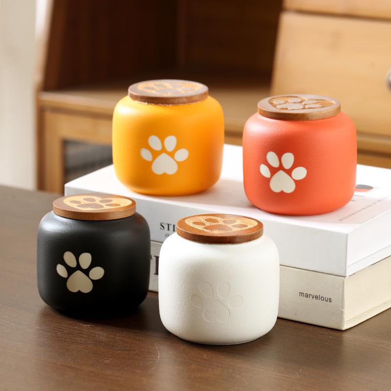 Customizable Ceramic Pet Urn: Sealed Storage Jar for Cats & Dogs