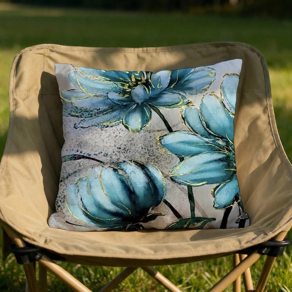 Oil Painting Floral Elegant Cushion Cover Soft Reversible  Durable Pillow Cover  MultiScene Use for Home  Car Daily Comfort
