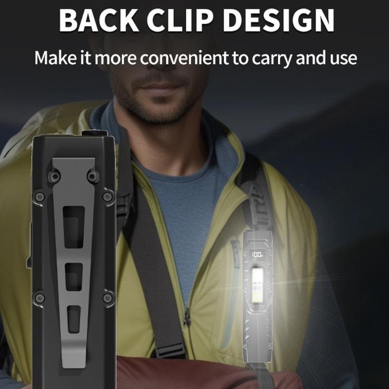 Portable Flashlights with Pen Clip Pocket Light Rechargeable Tactically Flashlights Waterproofs Outdoor Emergency Light