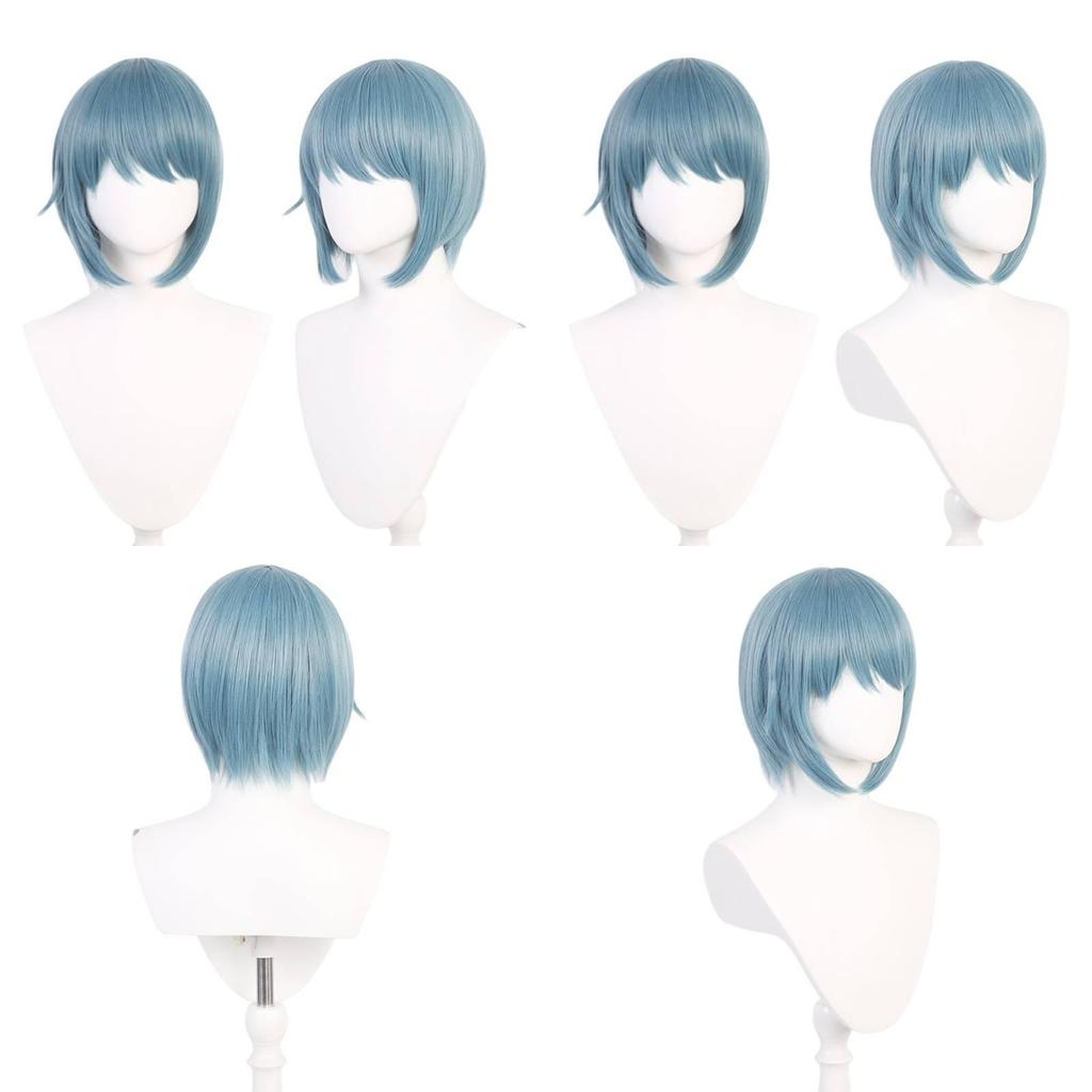 Puella Magi Madoka Magic Sayaka Miki Blue Cosplay Wig High Heat Resistant Fiber