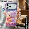 Phone Case: 2D Flat Design Suitable for iPhone 18 17 16 15 14 13 Pro Film Protective Case, Couple Style, Hugging Little White Bear, Christmas and Hall