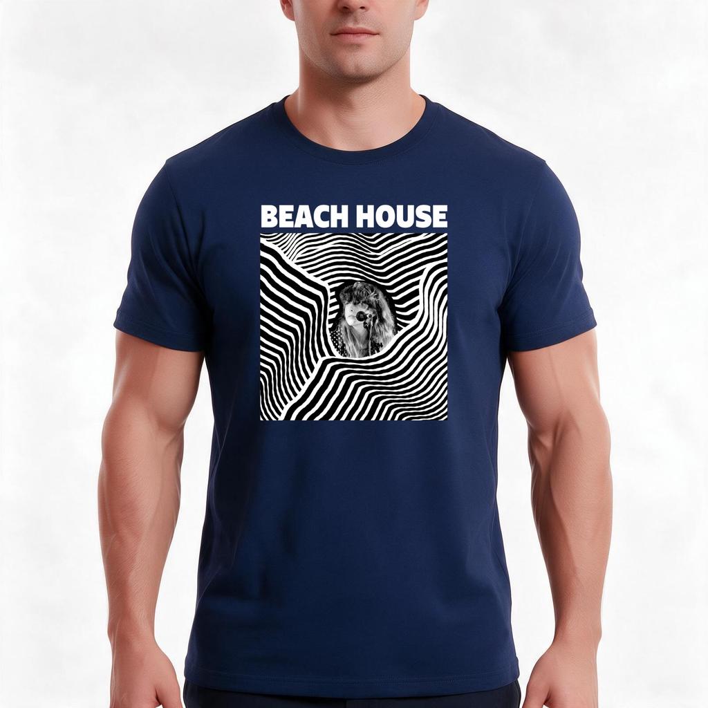 Victoria Legrand Beach House Op Art Tshirt Summer Casual Cotton Tee Oversized Streetwear Tops Vintage Graphic Print
