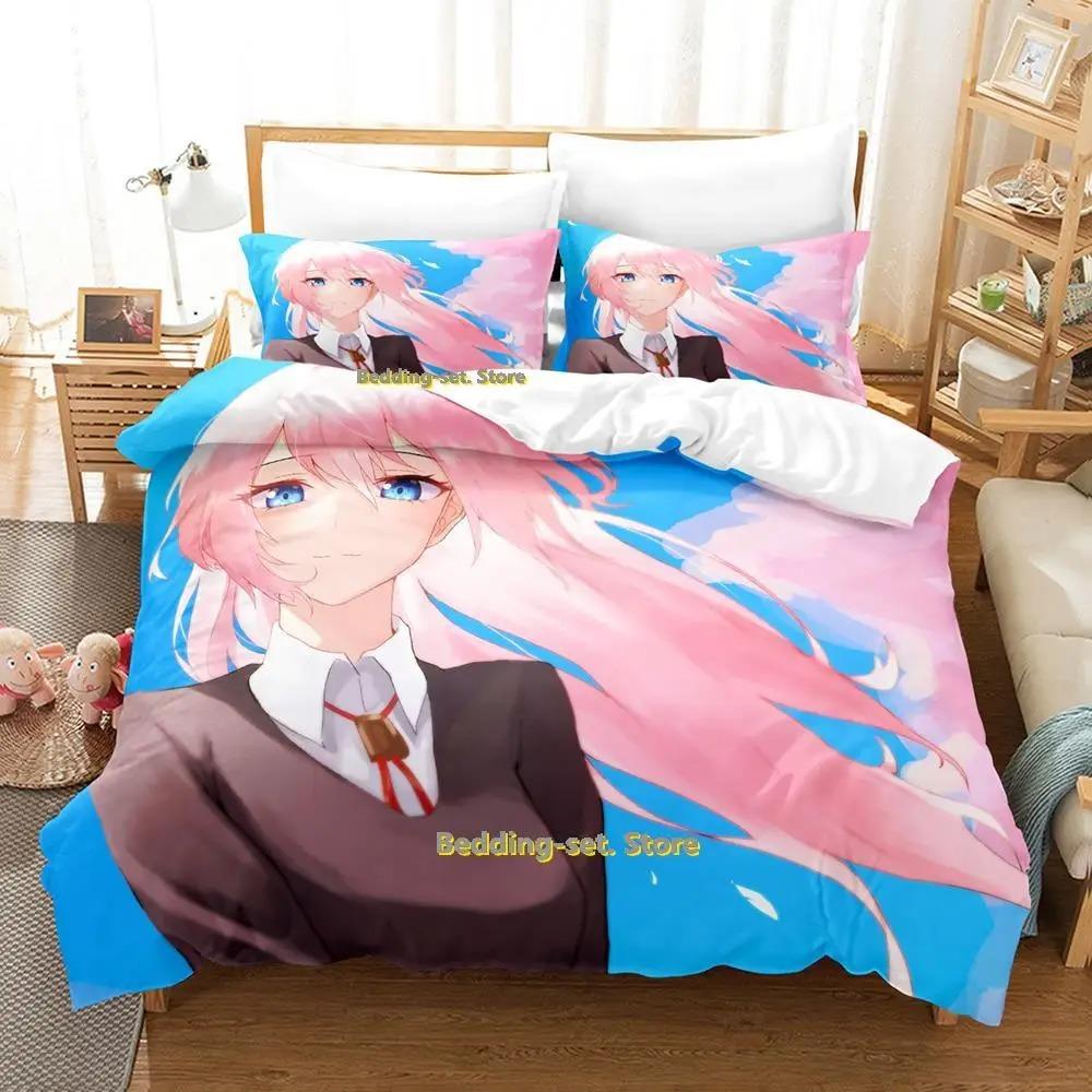 Shikimori's Not Just a Cutie Bedding Set Cartoon Anime three-piece set Adult Kid Bedroom Duvetcover Sets 3D Kawaii Girls