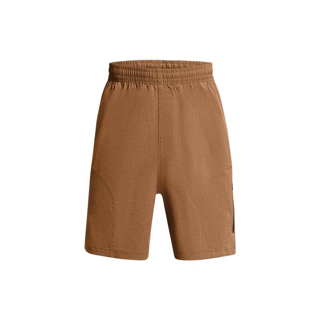 Under Armour Solid Color Elastic Straight Casual Shorts Men Shorts Moss-Brown 1385514-253