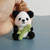 Handmade Crochet Cute Sheep And Bee Cartoon Doll Keychain Pendant