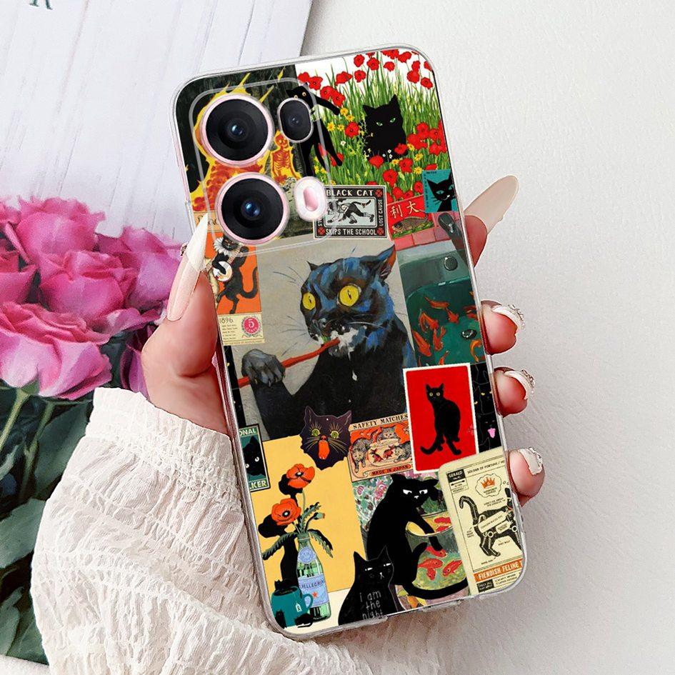 For OPPO Reno13 Pro 5G Case CPH2697 Fashion Flower Butterfly Soft Silicone Phone Cover For OPPO Reno 13 CPH2689 Reno13Pro Bumper