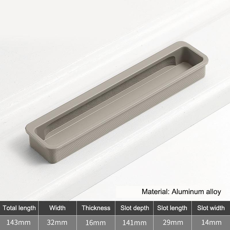 Aluminium Schwarz Eingelassen Geschlitzt Schiebetür Unsichtbarer Griff Gold Schlafzimmer Kleiderschrank Schublade Knauf Möbel Zuhause Griff Dekorativ