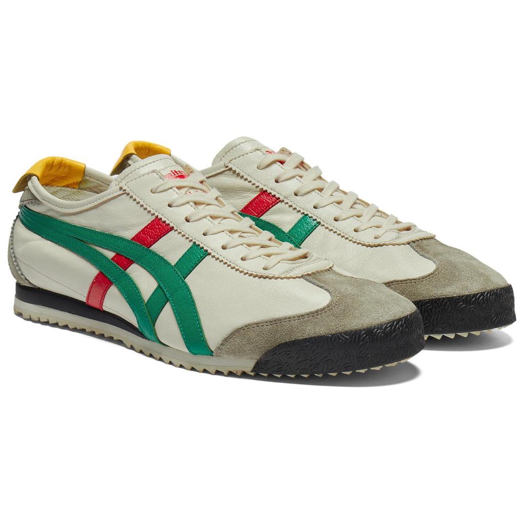 ONITSUKA TIGER Mexico 66 Nm Удобные Мягкие Нескользящие Износостойкие Кроссовки с Низким Верхом Повседневная Обувь Унисекс Повседневная Обувь Светло-зеленый 1183C319-201