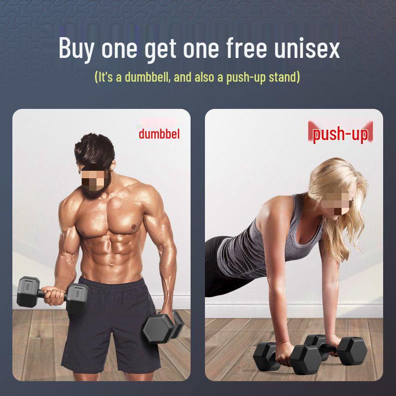 Hexagonal Dumbbell Pair for Men, Women, and Kids - 2/3/5/10kg Fitness Equipment for Home.
