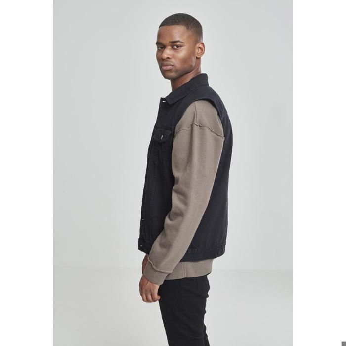 Veste En Jean - URBAN CLASSICS - Gilet Sans Manches - Couleur Bleu - Mixte - 100% Coton