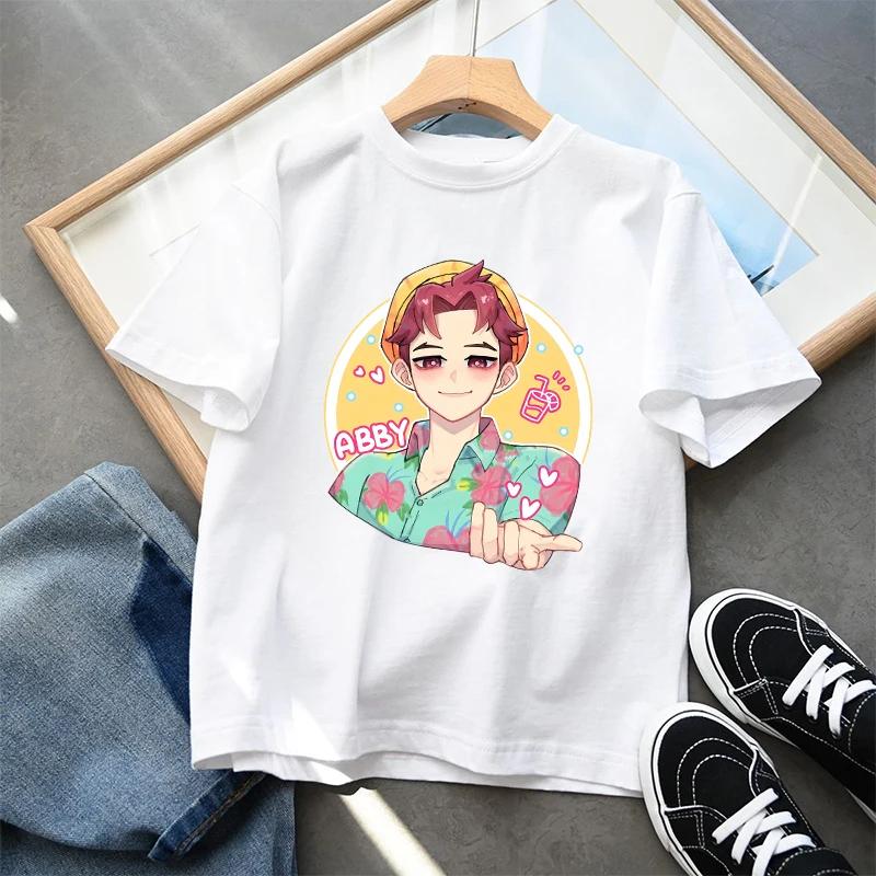 KPop Demon Hunters Child T-shirt Anime Character Print Short Sleeve Tees Girls' Summer Casual Tops Kids Birthday Gifts
