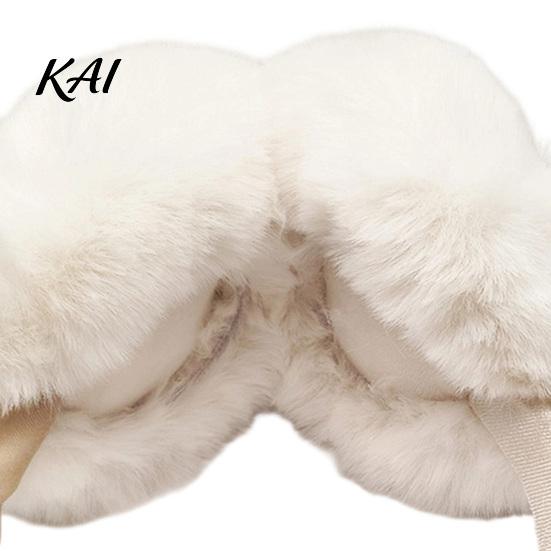 Warm Head Accessories for Winter Women's Ear Muffs, Soft Faux Rabbit Fur Warmers Adjustable Fuzzy Muffs Cycling Sports Commuting, Plush Fluffy