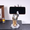 Cyberpunk Mechanical Arm Resin Robot Hand Sculpture – Headset & Gamepad Phone Holder, Desktop Decoration