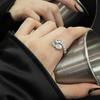 Niche Designer Sweet Ring Light Luxury Zircon Gift Personalized Women'S Suit Stacked Open Ring
