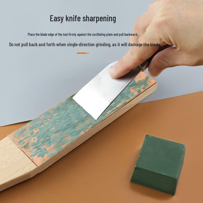Vegetable-Tanned Leather Sharpening Board with Paste for Rotary Knife - DIY Leather Tool
