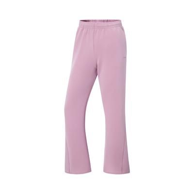 Li Ning Fitness Series Simple Comfortable Versatile Mid Waist Casual Pants Women Bottoms AKLVD90-4