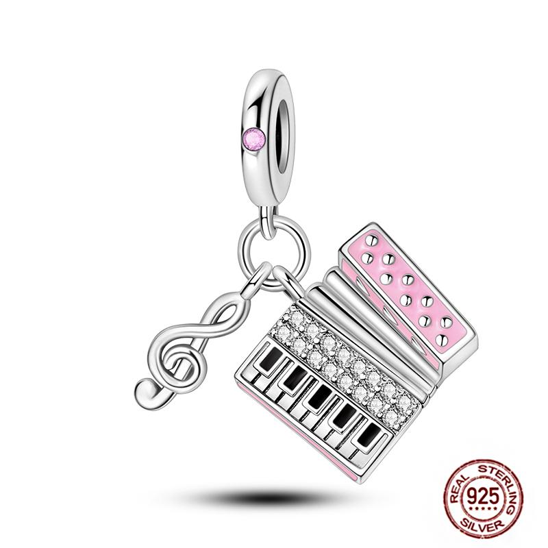 Daily Articles Copper Pink Perfume Charms Camera Dumbbell Smart Watch Beads Fit Original Bracelets Diy Jewelry Gift