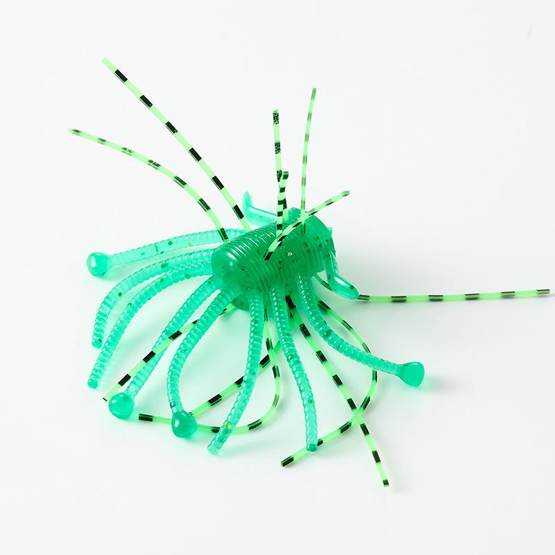 Revised Product Name: Lead-Free Slow-Sinking Black Spider Soft Lure for Sea Fishing