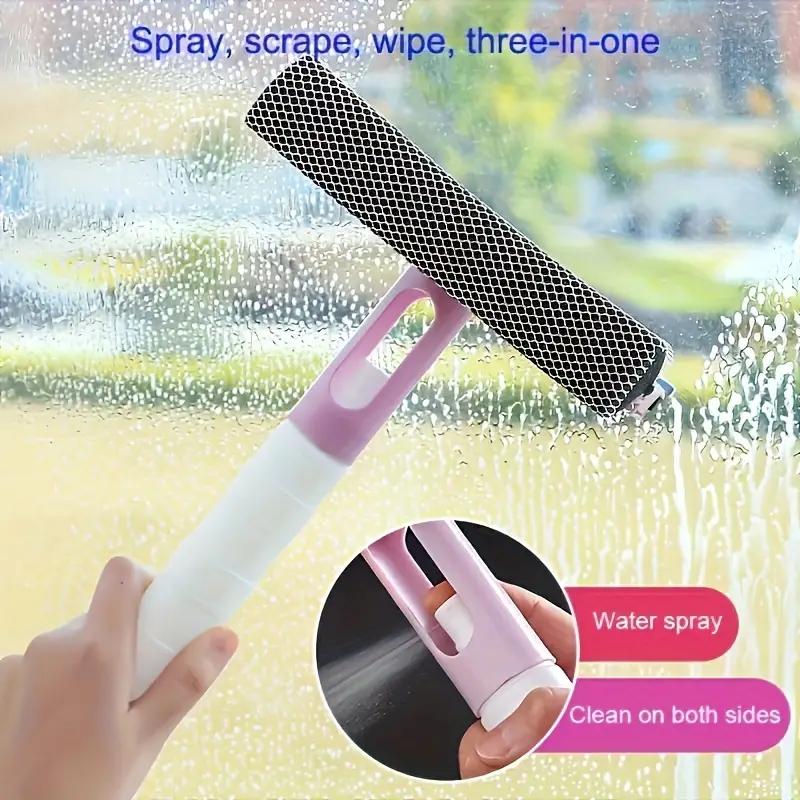 Multifunctional 3 In 1 Glass Cleaning Spray Artifact Household Wiper Special Window Cleaning Tool Brush