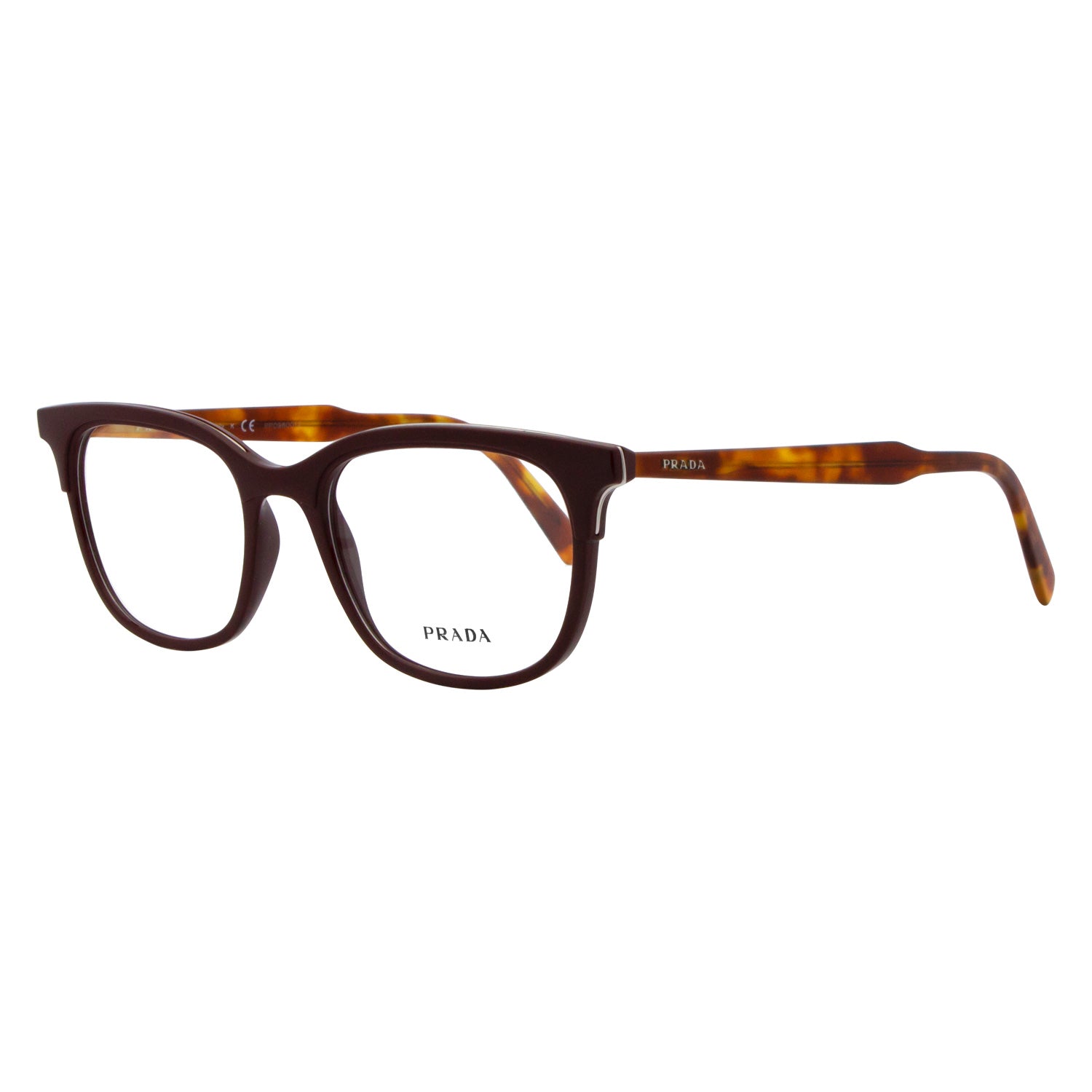 

Очки прямоугольные Prada PR05VV 2701O1 Бордовый/Гавана 53мм 05VV