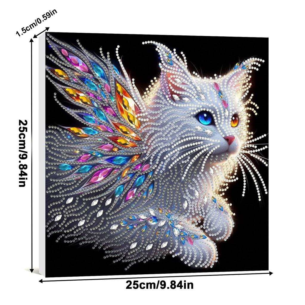 DIY Special Shape Drill Art Craft Pearl Diamond Painting with Frame 25x25cm Diamond Art Pearl Painting Kit for Adults Home Decor