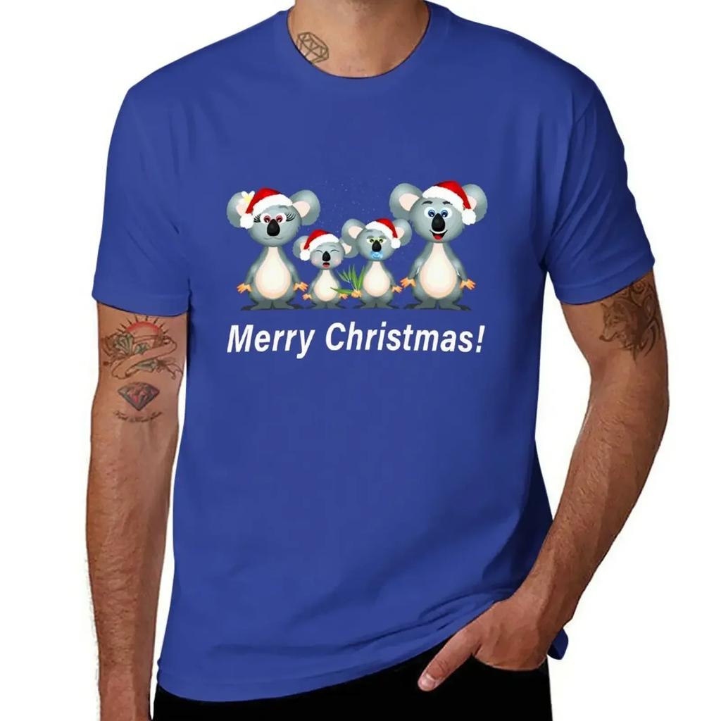 Merry Christmas Koala Australian Theme Tshirt Shirts Graphic Tees Animal Prinfor Boys Boys Animal Print Unisex Clothing