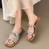 Fashion Woman Slippers Summer 2025 Outdoor Beach Slipper Comfortable Fashion Butterfly-Knot Wedges Elegant Women Shoe Sandalias De Mujer