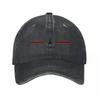 Diseño Gráfico de Rayas Torre Eiffel París Gorra de Béisbol Lavada Exterior Para Mujeres Unisex FeUnisex