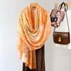 Unisex Wool Scarf 100% Floral Print Soft Warm Winter Shawl