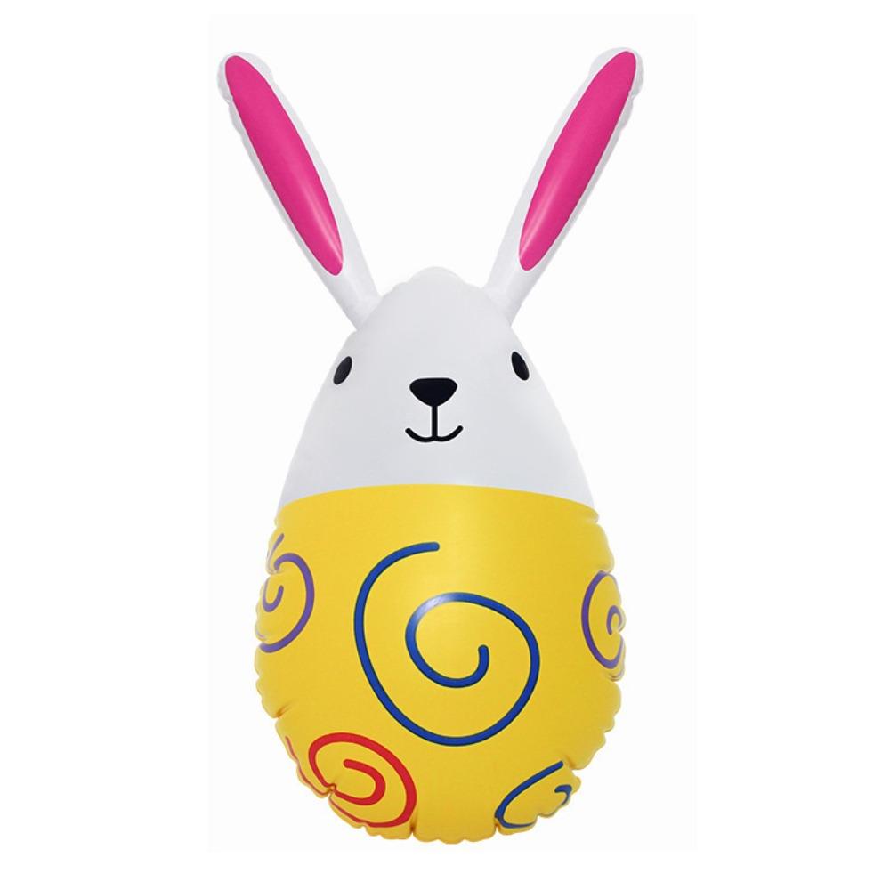 Safe Easter Inflatable Rabbit Cute Inflatable Easter Eggs Easter Rabbit Eggs Balloon  Garden Decor