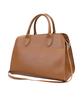 DONOBAN Side Belt Tote Bag with Shoulder Strap, 2-Way Boston Bag for Men and Women, Camel