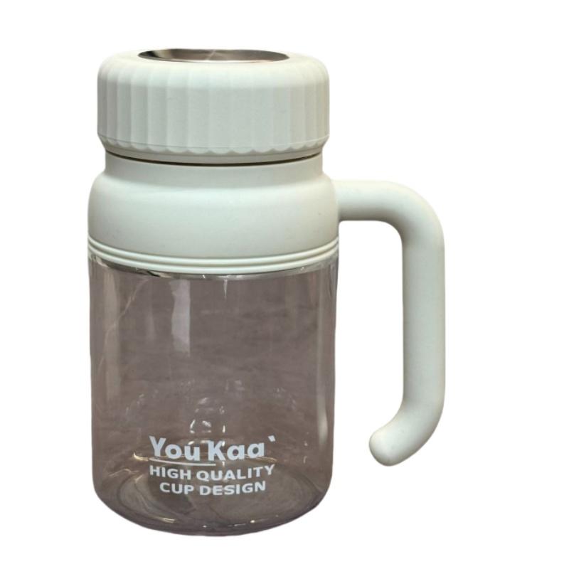 High Value New Simple Handle Water Cup Student Large Capacity with High Temperature Resistant Tea Cup Handle  Outdoor Easy Cup 1.0L белый