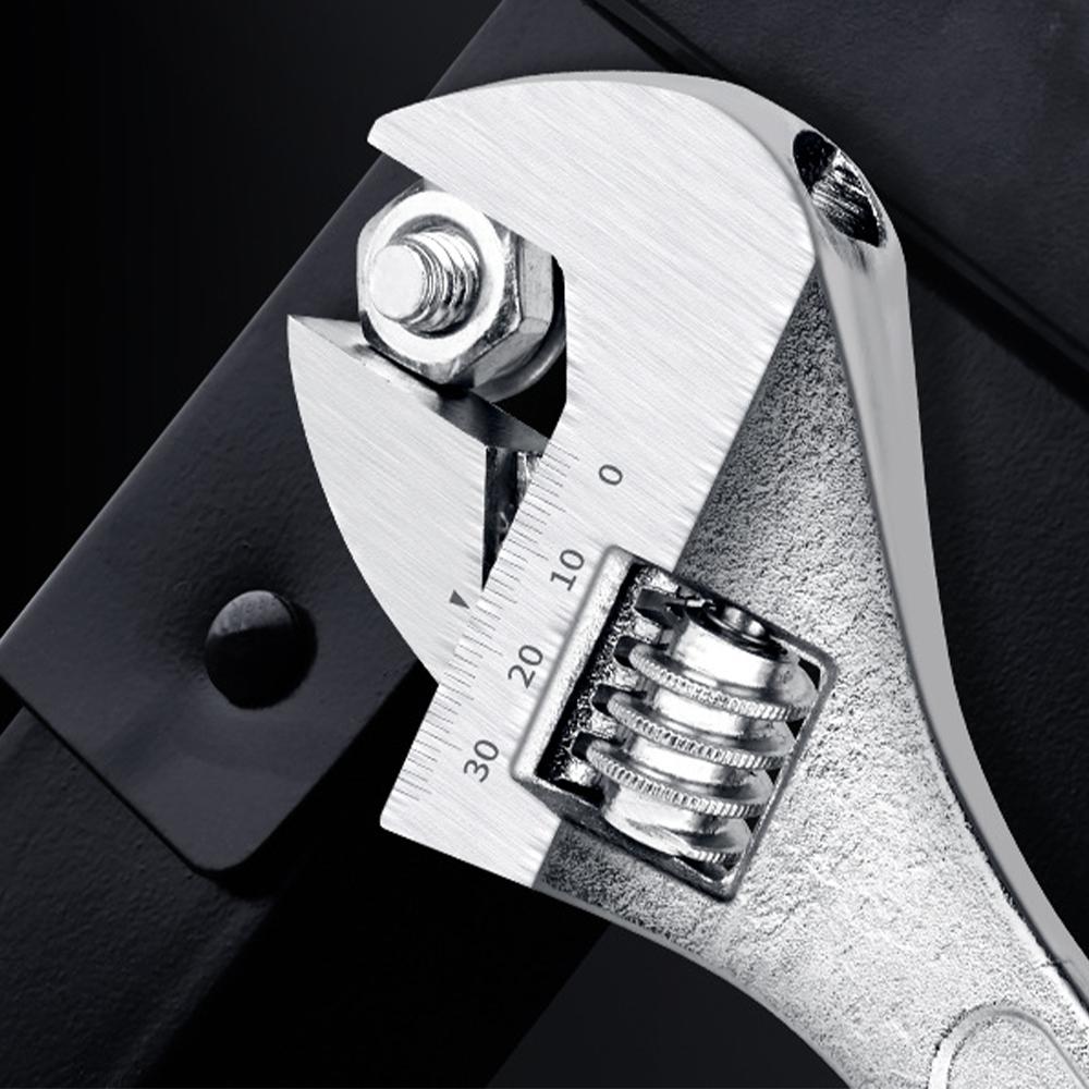 Clé à molette réglable pour galvanoplastie Outil clé réglable Ménager Industriel Anti-blocage Poignée en caoutchouc Clé