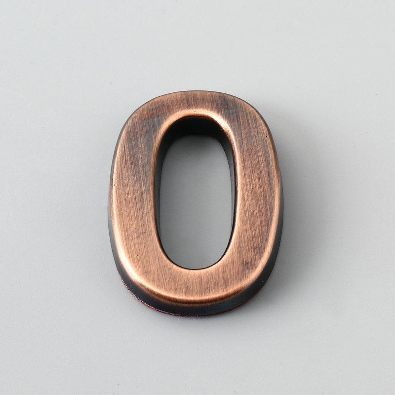 1.9-Inch Bronze Digital Label Door Head Stereoscopic El Door Number Digital Practical Number Sign